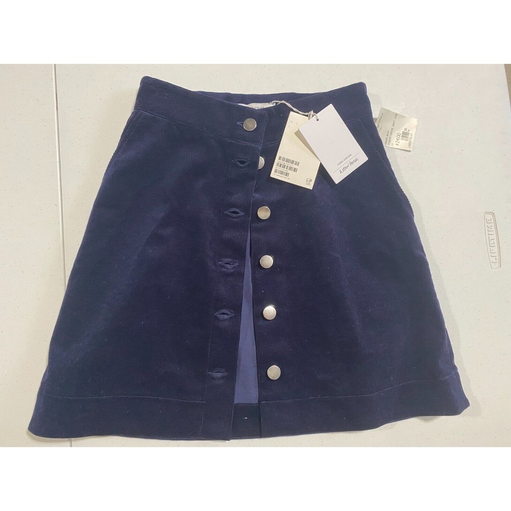 Paris Atelier & Other Stories Button Mini Skirt Blue Size 0